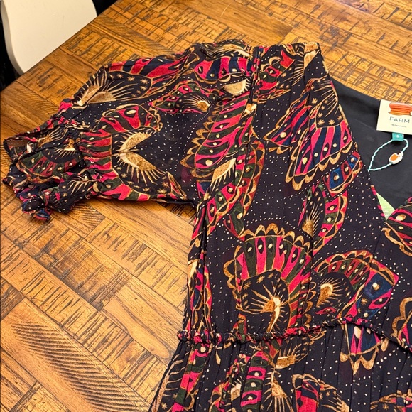 FARM Rio Butterfly Sky Tiered Maxi Dress NWT Small - Picture 10 of 16
